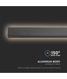 141cm Antraciet 23W lineaire LED wandlamp, RA90 - IP65, 2875lm, 4000K