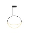 60cm 16W LED hanglamp - Zwart, 1,5m draad, 120lm/W