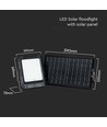 15W LED breedstraler op zonne-energie - 4000K, 3.7V, IP65, incl. afstandsbediening, werklamp, buiten
