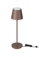 1,5W LED - Tafellamp, Touch, Dimbaar, 3000K, IP54, Zandkleurige Cortenkleurige Behuizing