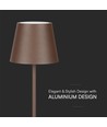 1,5W LED - Tafellamp, Touch, Dimbaar, 3000K, IP54, Zandkleurige Cortenkleurige Behuizing