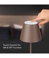 1,5W LED - Tafellamp, Touch, Dimbaar, 3000K, IP54, Zandkleurige Cortenkleurige Behuizing