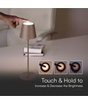 1,5W LED - Tafellamp, Touch, Dimbaar, 3000K, IP54, Zandkleurige Cortenkleurige Behuizing
