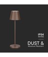 1,5W LED - Tafellamp, Touch, Dimbaar, 3000K, IP54, Zandkleurige Cortenkleurige Behuizing