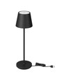 1,5W LED tafellamp, oplaadbaar - 3000K, IP54, touch dimbaar, zandzwart, incl. draadloos opladen