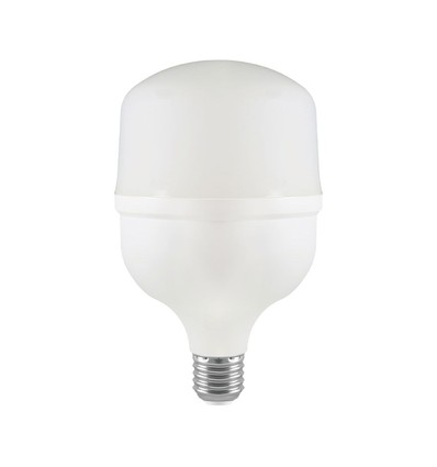 E27 30W LED lamp - T100, 6500K, wit kunststof, Ø10cm