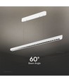 36W LED-lichtlijn voor ophanging - 3-in-1 CCT, Samsung LED, 120cm, zwart/wit, incl. draadophanging