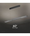 36W LED lineaire pendel met Samsung LED - Mat grijs, 120cm, CCT, 3-in-1 kleur, IP20