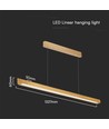 36W Lineaire Hanglamp - LED Samsung, Diffusor Plaattype 3in1, Goud
