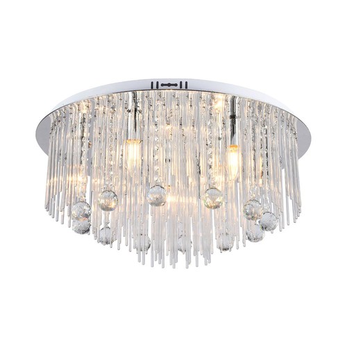 Ø60cm LED Designer kristallen plafondlamp - E14 fitting, helder glas, IP20 binnen