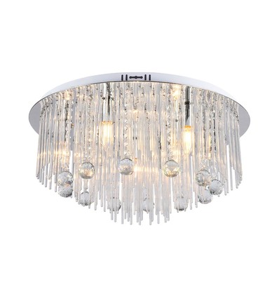 Ø60cm LED Designer kristallen plafondlamp - E14 fitting, helder glas, IP20 binnen