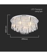 Ø60cm LED Designer kristallen plafondlamp - E14 fitting, helder glas, IP20 binnen