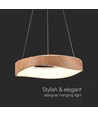 18W LED hanglamp in houtdesign - 2100lm, Ø40cm, 3000K, incl. lichtbron