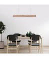 24W LED designer hanglamp - Hout, 3000K, 1250lm, warm wit