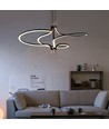 LED design hanglamp - 3000K goudkleurig, zwarte behuizing