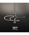 LED design hanglamp - 3000K verguld, zwarte behuizing