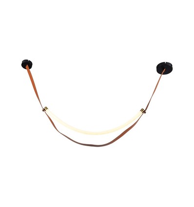12W Designer plafondlamp - 1440lm, L166cm, metaal, bruin