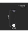 LED design hanglamp - wit, met G9 fitting