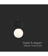 LED Designer Hanglamp G9 - Zwart + Wit Huis