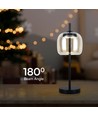 7W Designer LED tafellamp - 700lm, 3000K, metaal en glas, Ø12 x 22,5 cm