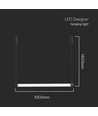 10W LED Designer hanglamp - Zwart/wit, 1300lm, 3000K, modern design