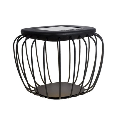 1W Solara designer tuin/tafellamp - Zonne-energie, IP44, zwart, lantaarnvorm, 3000K+6000K, incl. lichtbron