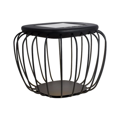 1W Solara designer tuin/tafellamp - Zonne-energie, IP44, 120lm, 3000K+6000K, grijs, lantaarnvorm