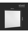 62x62 LED-paneel, 36W - 117lm/W, neutraal wit, witte rand, backlit