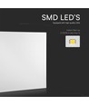 62x62 LED-paneel, 36W - 117lm/W, neutraal wit, witte rand, backlit