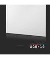 62x62 LED-paneel, 36W - 117lm/W, neutraal wit, witte rand, backlit