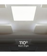 62x62 LED-paneel, 36W - 117lm/W, neutraal wit, witte rand, backlit