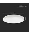 36W LED plafondlamp met Samsung chip - Ø35cm, 3820lm, IP44, witte rand, ronde dome light