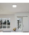 24W LED plafondlamp met Samsung chip, vierkant - 2500lm, IP44, zwarte rand, 6500K