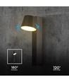 8W LED wandlamp met USB - 3000K, 900lm, IP20, zwart, draaibaar, binnen, incl. lichtbron