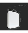 48W vierkante LED plafondlamp - 42 x 42cm, IP44, witte rand, Samsung chip, 5 jaar garantie