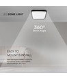 48W vierkante LED plafondlamp - 42 x 42cm, IP44, zwarte rand, Samsung chip, 5 jaar garantie