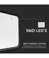 48W LED plafondlamp, 42x42cm - 4000K, IP44, zwarte rand, vierkant, 5160lm