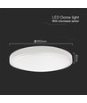 24W LED sensorlamp met Samsung chip - Ø35cm, IP44, witte rand, ingebouwde microgolfsensor