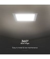 3W 9x9cm vierkant LED inbouwpanel - 110lm/W, 3000K, Zaagmaat: Ø7,5-8 cm, Afmeting: 9x9 cm, Samsung LED chip