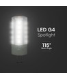 3,2W G4 LED lamp, 12V - 385lm, Samsung LED chip, 300 graden, kunststof/aluminium