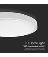 36W LED sensorlamp - Ø42cm, IP44, witte rand, Samsung Chip, ingebouwde microgolfsensor