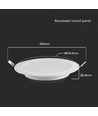 6W Ø12cm LED inbouwpanel - Samsung LED chip, 6500K, Gat: Ø11 cm, Afmeting: Ø12 cm