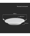18W Ø22cm LED inbouwpanel - 110lm/W, Samsung LED chip, 6500K, witte rand, 5 jaar garantie