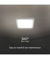 18W vierkant LED plafondlamp - 1800lm, 6500K, koud wit, backlit panel