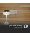 3W oplaadbare LED tafellamp - Ø13cm, 3-staps dimbaar, CCT, wit, incl. USB-kabel