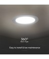 24W Ø29,5cm LED inbouwpanel - Samsung LED chip, 3000K, 110lm/W, Gat: Ø27,5-28 cm, Afm: Ø29,5 cm