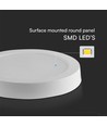 24W Samsung Chip LED paneel - Rond, Ø28,5cm, warm wit, witte rand, backlit minipaneel