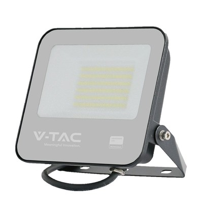 50W LED breedstraler - IP65, zwart, werklamp, Samsung chip, 4000K, grijs, matglas