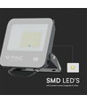 50W LED breedstraler - IP65, zwart, werklamp, Samsung chip, 4000K, grijs, matglas