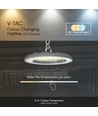 100W LED High Bay, CCT - 3 lichtkleuren, IP65, Ø23,5cm